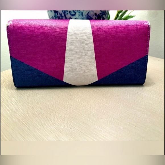 SOLD FENDI BAG BUGS Monster Long Bifold Wallet Purse Leather Pink/Purple - Picture 6 of 9